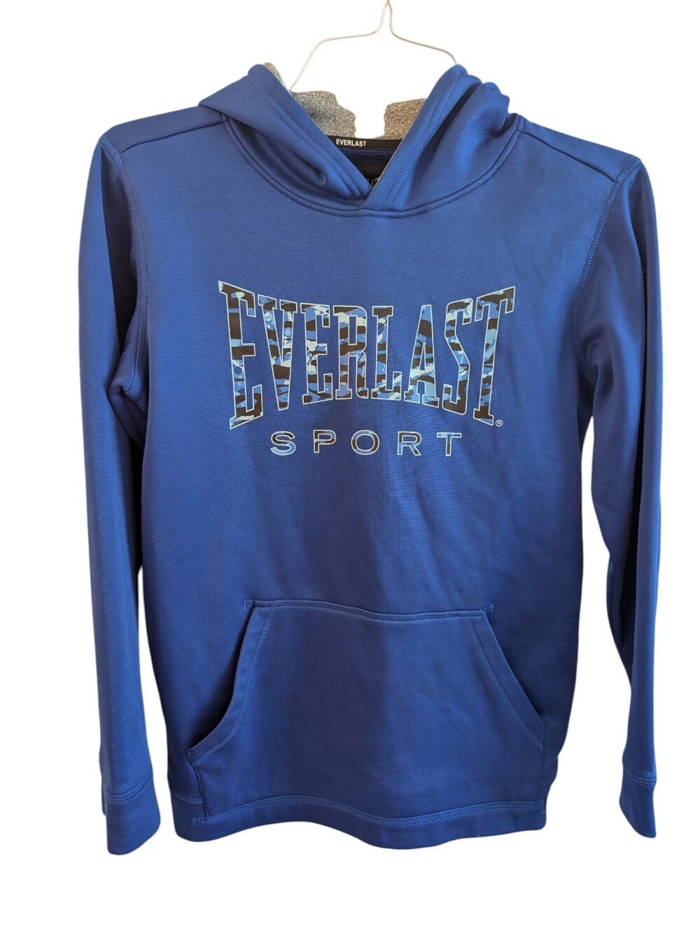 Everlast Blue Kids' Hoodie with Camo Logo